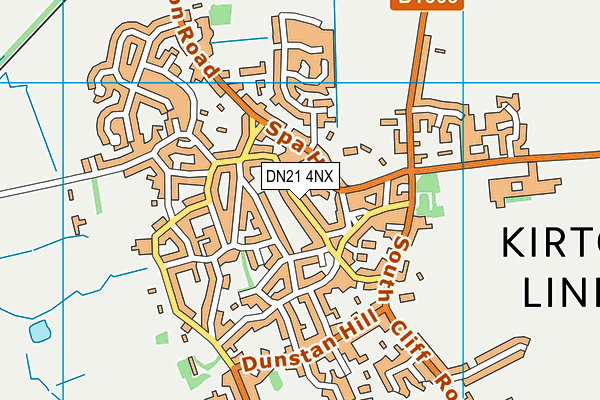 DN21 4NX map - OS VectorMap District (Ordnance Survey)