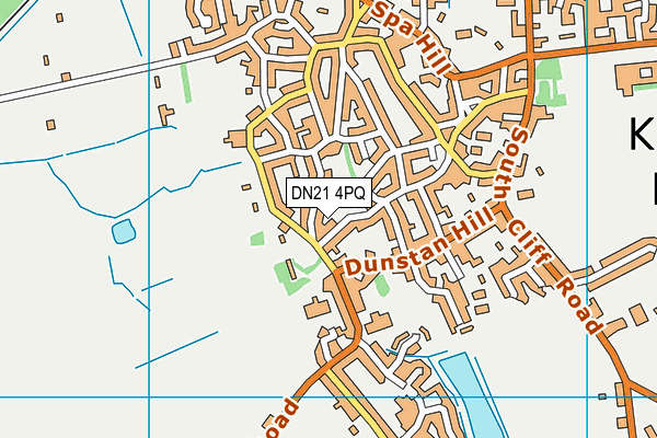 DN21 4PQ map - OS VectorMap District (Ordnance Survey)