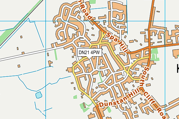 DN21 4PW map - OS VectorMap District (Ordnance Survey)