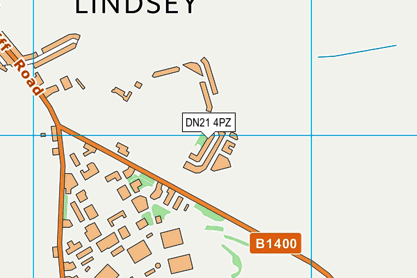 DN21 4PZ map - OS VectorMap District (Ordnance Survey)