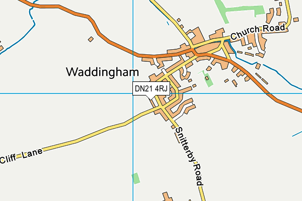 DN21 4RJ map - OS VectorMap District (Ordnance Survey)
