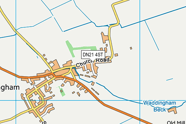 DN21 4ST map - OS VectorMap District (Ordnance Survey)
