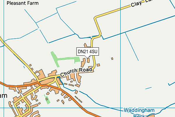 DN21 4SU map - OS VectorMap District (Ordnance Survey)