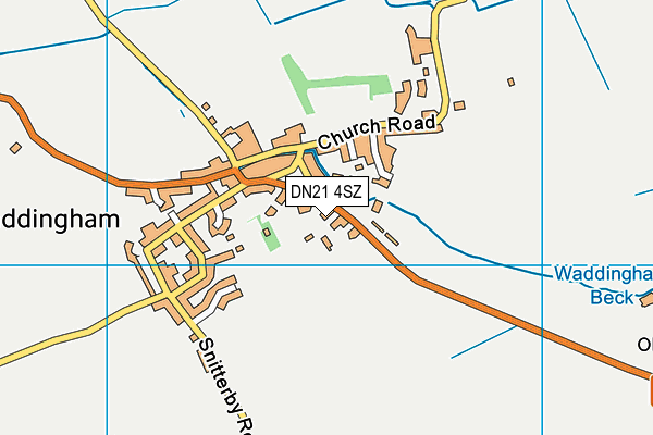 DN21 4SZ map - OS VectorMap District (Ordnance Survey)