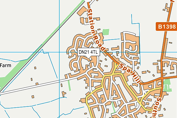 DN21 4TL map - OS VectorMap District (Ordnance Survey)