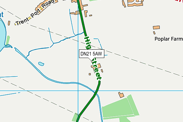 DN21 5AW map - OS VectorMap District (Ordnance Survey)