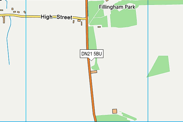 DN21 5BU map - OS VectorMap District (Ordnance Survey)