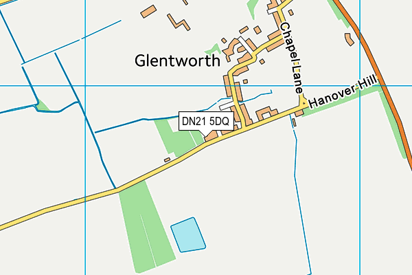 DN21 5DQ map - OS VectorMap District (Ordnance Survey)