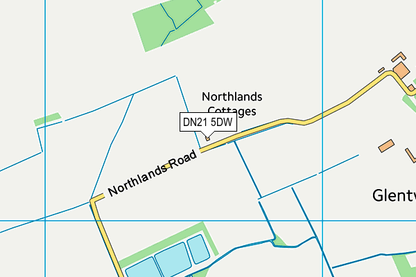 DN21 5DW map - OS VectorMap District (Ordnance Survey)