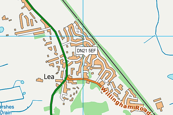 DN21 5EF map - OS VectorMap District (Ordnance Survey)