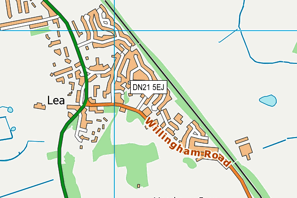 DN21 5EJ map - OS VectorMap District (Ordnance Survey)
