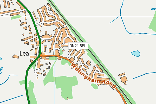 DN21 5EL map - OS VectorMap District (Ordnance Survey)