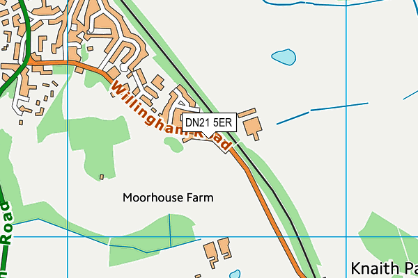 DN21 5ER map - OS VectorMap District (Ordnance Survey)