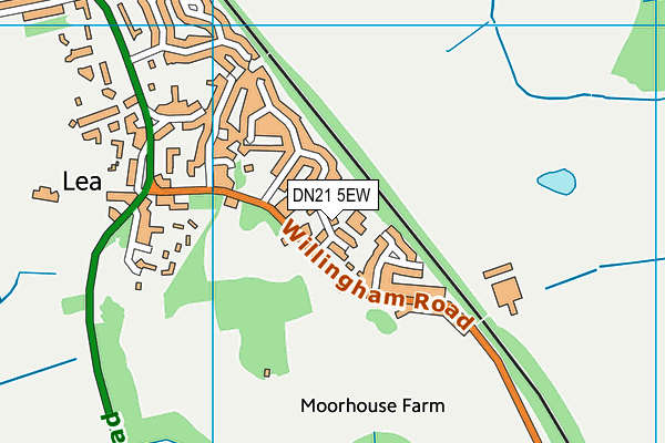DN21 5EW map - OS VectorMap District (Ordnance Survey)
