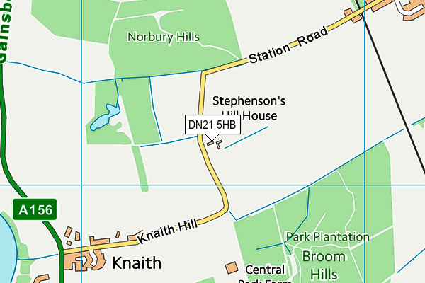 DN21 5HB map - OS VectorMap District (Ordnance Survey)