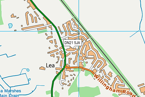 DN21 5JA map - OS VectorMap District (Ordnance Survey)