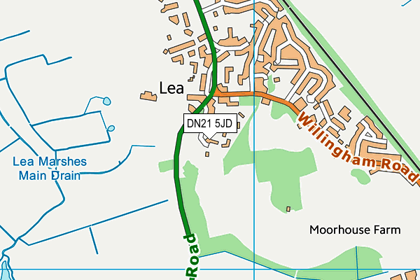 Lea Park map (DN21 5JD) - OS VectorMap District (Ordnance Survey)