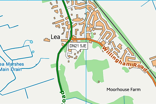 DN21 5JE map - OS VectorMap District (Ordnance Survey)