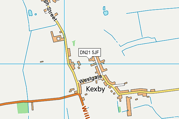 Upton And Kexby Playing Field map (DN21 5JF) - OS VectorMap District (Ordnance Survey)