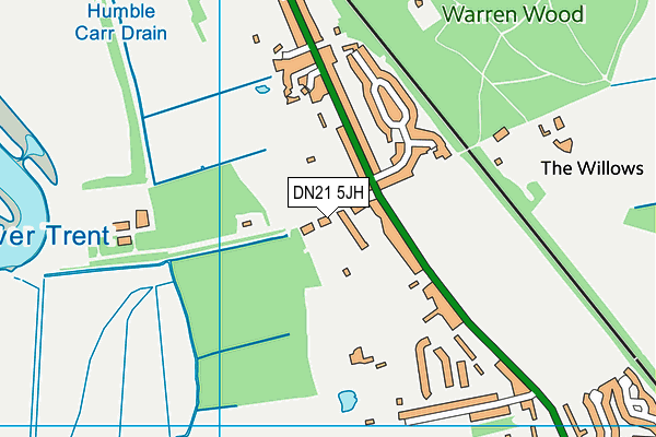 DN21 5JH map - OS VectorMap District (Ordnance Survey)