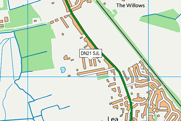 DN21 5JL map - OS VectorMap District (Ordnance Survey)