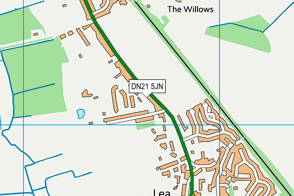 DN21 5JN map - OS VectorMap District (Ordnance Survey)