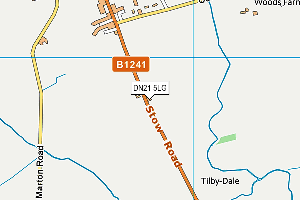 DN21 5LG map - OS VectorMap District (Ordnance Survey)