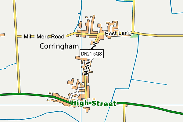 Corringham CofE VC Primary School map (DN21 5QS) - OS VectorMap District (Ordnance Survey)
