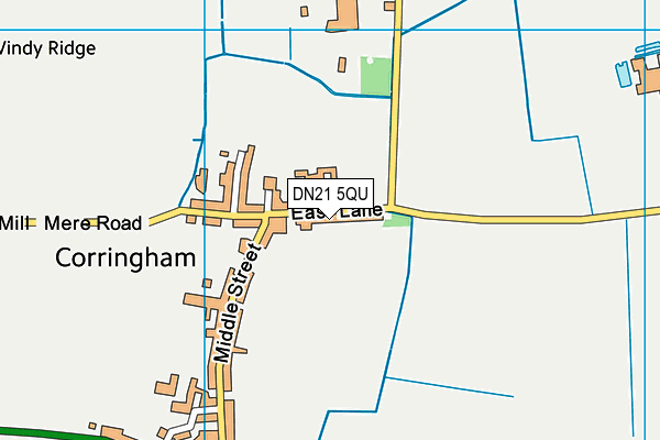 DN21 5QU map - OS VectorMap District (Ordnance Survey)