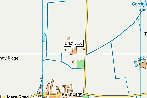 DN21 5QX map - OS VectorMap District (Ordnance Survey)