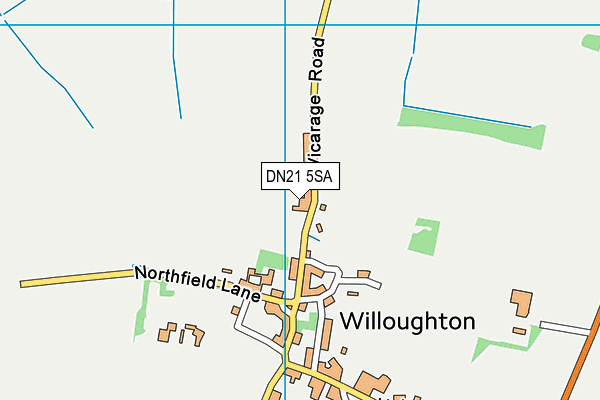 DN21 5SA map - OS VectorMap District (Ordnance Survey)