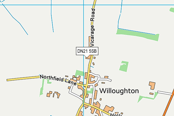 DN21 5SB map - OS VectorMap District (Ordnance Survey)