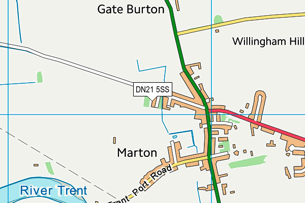 DN21 5SS map - OS VectorMap District (Ordnance Survey)