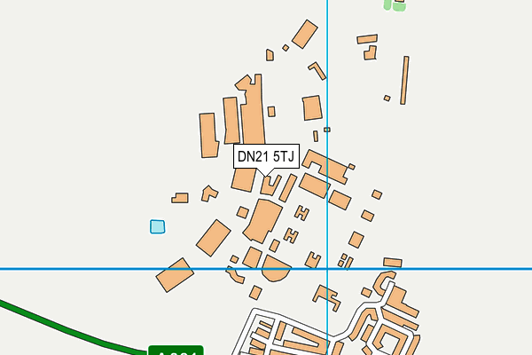 DN21 5TJ map - OS VectorMap District (Ordnance Survey)