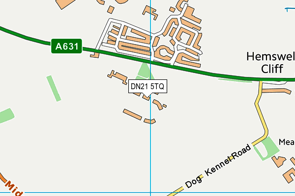 DN21 5TQ map - OS VectorMap District (Ordnance Survey)