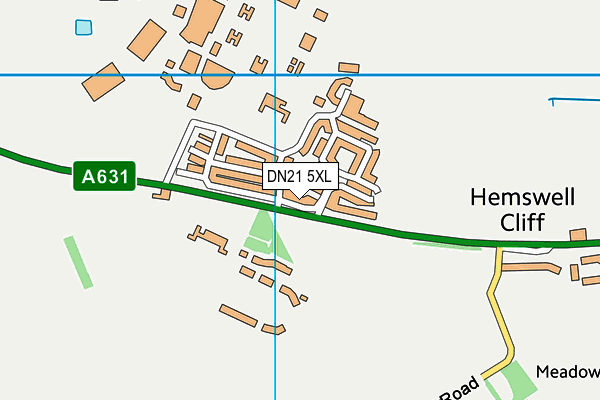 DN21 5XL map - OS VectorMap District (Ordnance Survey)