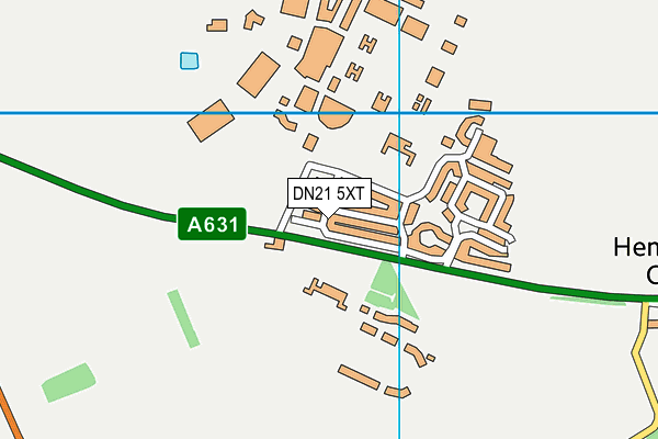 DN21 5XT map - OS VectorMap District (Ordnance Survey)