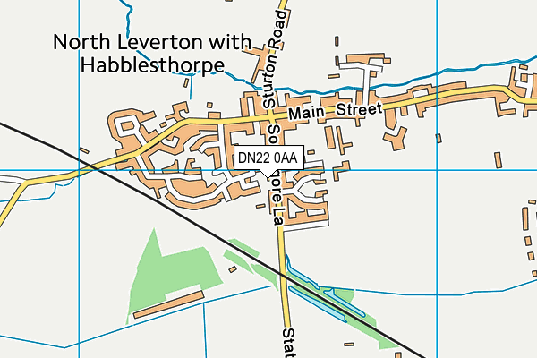 DN22 0AA map - OS VectorMap District (Ordnance Survey)