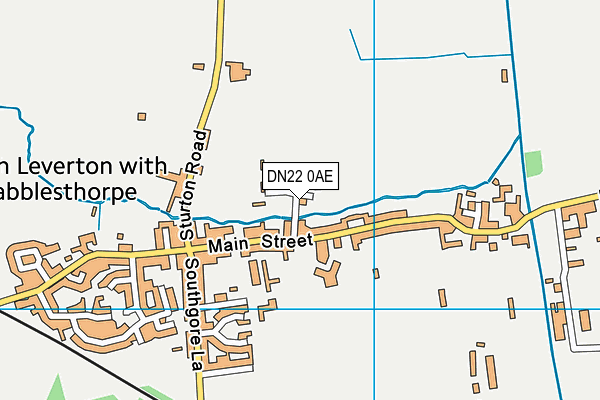 DN22 0AE map - OS VectorMap District (Ordnance Survey)