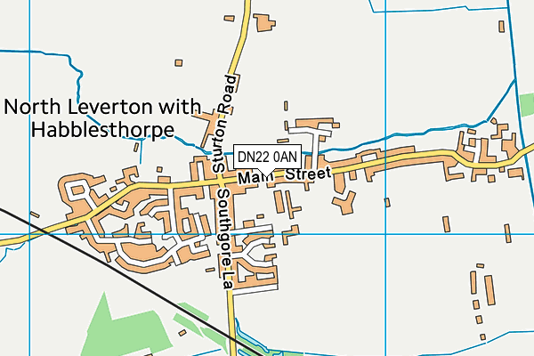 DN22 0AN map - OS VectorMap District (Ordnance Survey)