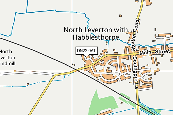 DN22 0AT map - OS VectorMap District (Ordnance Survey)