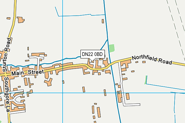 DN22 0BD map - OS VectorMap District (Ordnance Survey)