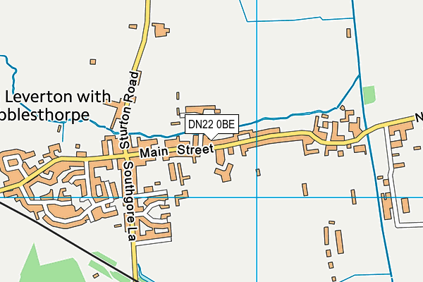 DN22 0BE map - OS VectorMap District (Ordnance Survey)