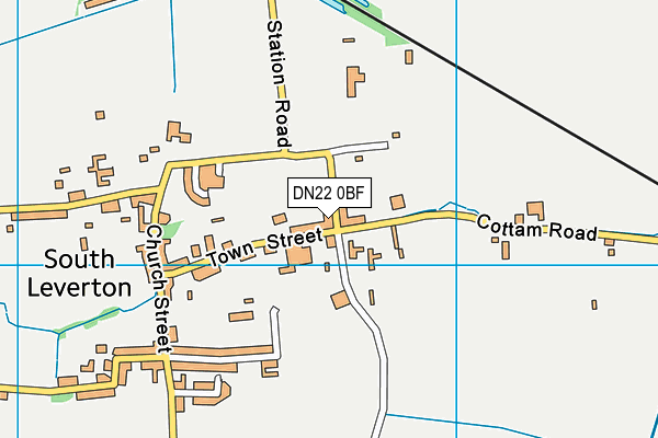 DN22 0BF map - OS VectorMap District (Ordnance Survey)