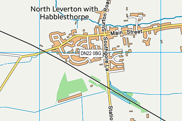 DN22 0BG map - OS VectorMap District (Ordnance Survey)