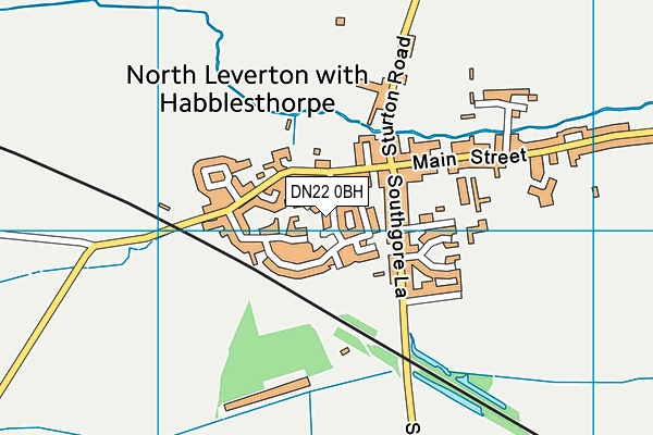 DN22 0BH map - OS VectorMap District (Ordnance Survey)