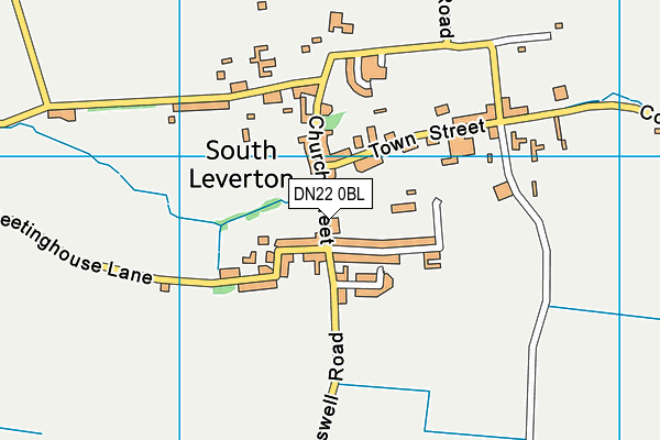 DN22 0BL map - OS VectorMap District (Ordnance Survey)