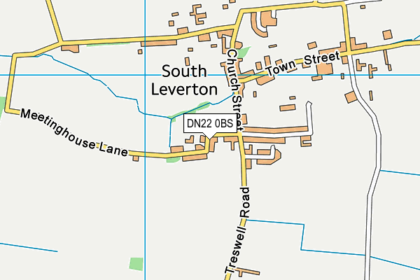 DN22 0BS map - OS VectorMap District (Ordnance Survey)