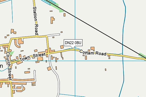 DN22 0BU map - OS VectorMap District (Ordnance Survey)
