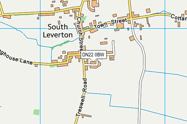DN22 0BW map - OS VectorMap District (Ordnance Survey)